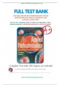 Test Bank For Applied Pathophysiology for the Advanced Practice Nurse 1st Edition by Lucie Dlugasch, Lachel Story 9781284150452 Chapter 1-14 Complete Guide.