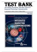Test Bank for Advertising, Promotion, and other aspects of Integrated Marketing Communications, 10th Edition, J. Craig Andrews, Terence A. Shimp