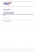 AQA 2023 A-LEVEL GEOGRAPHY PHYSICAL PAPER 1 EXAMINERS REPORT