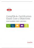 CompTIA A+ Certification Exam: Core 1 Objectives EXAM NUMBER: CORE 1 (220-1001)