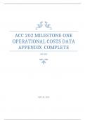 SNHU ACC 202 MILESTONE ONE OPERATIONAL COSTS DATA APPENDIX  COMPLETE