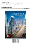 Solution Manual: Accounting for Decision Making and Control 10th Edition by Jerold Zimmerman - Ch. 1-14, 9781259969492, with Rationales
