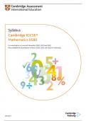 Syllabus Cambridge IGCSE® Mathematics 0580