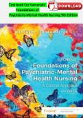 Test bank For Varcarolis' Foundations of Psychiatric-Mental Health Nursing 9th Edition ALL CHAPTERS UPDATED (20242025) 9780323697088