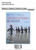 Test Bank for Organizational Behavior , 18th Edition by Stephen P. Robbins, 9780134729329, Covering Chapters 1-18 | Includes Rationales