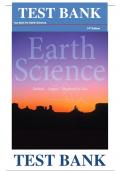 Test Bank For Earth Science 14th Edition by Edward J. Tarbuck, Frederick K. Lutgens, Dennis G. Tasa, ISBN: 9780321928092, All Chapter.
