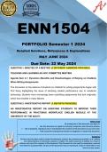 ENN1504 Assignment 3 PORTFOLIO (COMPLETE ANSWERS) Semester 1 2024 - DUE 22 May 2024