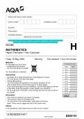 2023 AQA GCSE MATHEMATICS 8300/1H Higher Tier Paper 1 Non-Calculator Question Paper & Mark scheme (Merged) June 2023 [VERIFIED