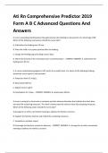 Ati Rn Comprehensive Predictor 2019 Form A B C Advanced Questions And Answers 