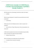 LEED Green Associate v4: LEED Process Correctly Answered Questions| UpToDate |  Already Graded A+