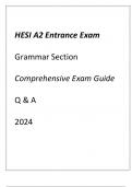 HESI A2 Entrance Exam Grammar Section Comprehensive Exam Guide 60+ Qns & Ans 2024