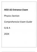 HESI A2 Entrance Exam Physics Section Comprehensive Exam Guide 60+ Qns & Ans 2024