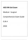 HESI RN Exit Exam (NCLEX Prep) Medical-Surgical Comprehensive Exam Guide 50+ Qns & Ans 2024.