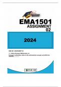 EMA1501 ASSIGNMENT 02 DUE 2024