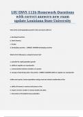 LSU ENVS 1126 Homework Questions with correct answers new exam update Louisiana State University