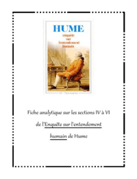 Hume Enquête sur l'entendement humain (sections IV-VI)