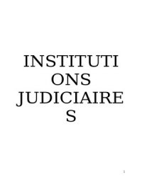 Institutions judiciaires L1 Droit 