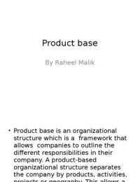 Product base structure