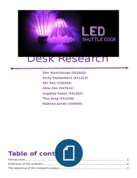 Desk Research Business Plan Project 