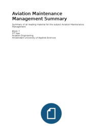 Aviation Maintenance Management Summary 