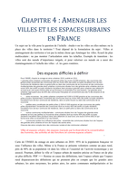 Chapitre 4 - Aménager les villes et les espaces urbains en France