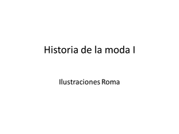 Historia de la Moda: Roma 2
