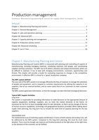 Summary Manufacturing Planning and Control (for SCM)