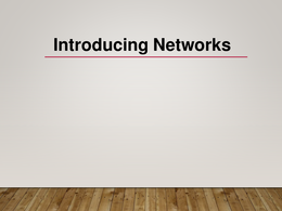 Computer networking Part-I Basics of networking