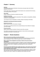 Summary + Questions Accounting and Finance for non-specialists 9th edition