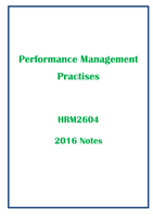 Performance Management Practises