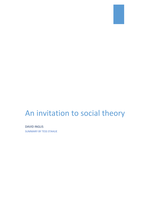 samenvatting "an invitation to social theory" by David Inglis