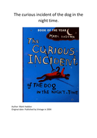 The curious incident of the dog in the night time book report