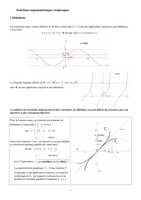 résumé fonctions trigonométriques réciproques