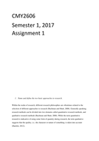 CMY2606 2017 S1, Assignment 1 - Answer