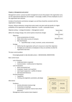 Advanced Management Accounting: summary + notes