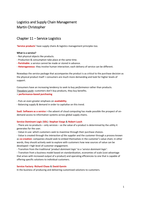 Logistics Summary - Chapter 11, 12, 14 & 15: Logistics & Supply Chain Management - Martin Christopher