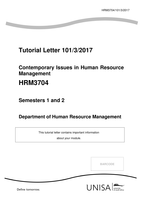 HRM3704 Tut 101 2017