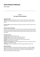 Summary Social Research Methods by Dooley