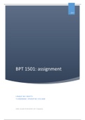 BPT 1501 Observation assignment 100%