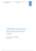 EDA 3058(educational law and professional ethics) Distinction assignment 