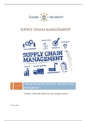Summary for Supply Chain Management (8.8 for the exam with this summary)