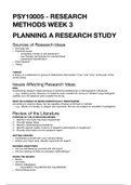 Research Methods - Planning a Research Study