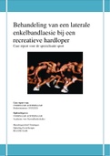 Case report Fysiotherapie specialisatie Sport - Behandeling van een laterale enkelbandlaesie bij een recreatieve hardloper
