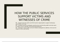 How the public services support victims and witnesses of crime