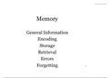 Memory Errors and Forgetting