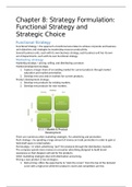 Strategic Management Chapter 8: Strategy Formulation: Functional Strategy and Strategic Choice