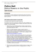 BTEC Level 3 Public services Unit 17 -POLICE BAIL