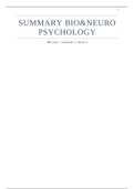 Summary Biological Psychology 12th edition, Leiden 2017/2018