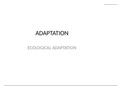 ECOLOGY (adaptation) lecture 3