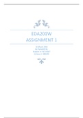 EDA201W- ASSIGNMENT 1